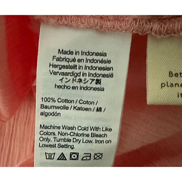 Madewell Lakeline Short Sleeve Cream & Pink Ombre Shirt - NWT - Picture 4 of 4